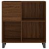 vidaXL Record Cabinet Brown Oak Engineered wood and iron