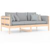 vidaXL Day Bed Natural Solid pine wood, Plywood Single