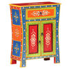 vidaXL Hand Painted Sideboard 23.6"x11.8"x29.5" Solid Mango Wood