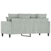 vidaXL 2-seater Sofa Light Grey Velvet (100% polyester), metal, textilene