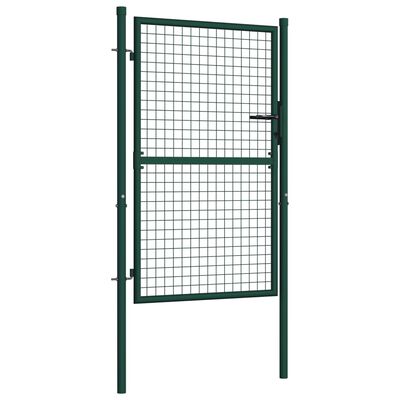 vidaXL Fence Gate Steel 39.4"x49.2" Green