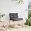 vidaXL Garden Sofa Anthracite, Pine Solid pine wood, Polyester Medium