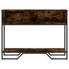 vidaXL Console Table Smoked Oak Engineered Wood, Metal