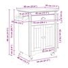 vidaXL Kitchen Trolley "BODO" White 28.3x17.7x31.5"