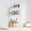 vidaXL Wall Shelf Silver Stainless Steel 19.7 in Durable Wall Shelf