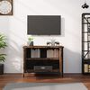 vidaXL TV Cabinet Smoked Oak Engineered Wood, Steel TV Cabinet