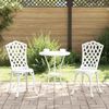 vidaXL Garden Chair 2 pcs White 55 x 56.5 x 91cm Aluminium
