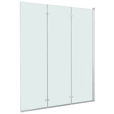 vidaXL Folding Shower Enclosure 3 Panels ESG 51.2"x54.3"