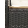 vidaXL Patio Lounge Set Black and cream white