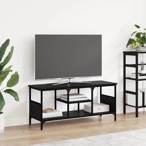 vidaXL TV Cabinet Black Oak 39.37 x 13.78 x 17.72 in