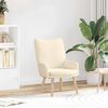 vidaXL Armchair Cream 24.80 x 26.38 x 37.01 in Sherpa Fabric