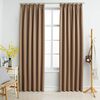 vidaXL Blackout Curtains with Hooks 2 pcs Taupe 55.1x96.5"