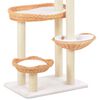 vidaXL Cat Tree Natural Willow wood Large Nice Design Cat Tree