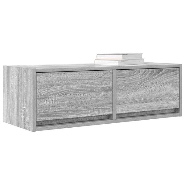vidaXL TV Cabinet Set of 2 Grey Sonoma Engineered Wood Medium