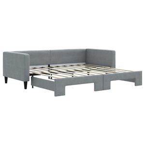 vidaXL Daybed With Trundle Light Grey