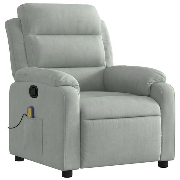 vidaXL Massage Recliner Chair Light gray