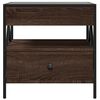 vidaXL Coffee Table Brown Oak Engineered wood, Glass, Metal Medium
