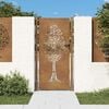 vidaXL Garden Gate 39.4x78.7" Corten Steel Tree Design