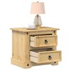 vidaXL Nightstand Honey wax Solid pine wood, metal 20.9 x 15.4 x 19.7 in