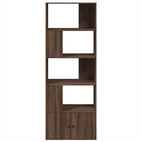 vidaXL Bookcase Brown oak Engineered wood Large Bookcase Rectangular