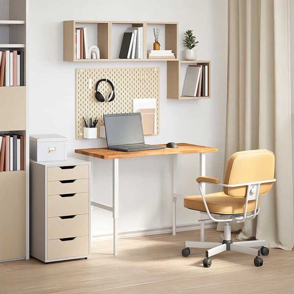 vidaXL Desk Top Light brown Solid oak wood 39.4 x 19.7 in Desk Top