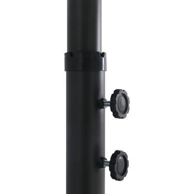 vidaXL Outdoor Parasol with Aluminum Pole 181.1"x106.3" Black