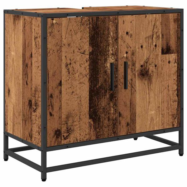 vidaXL Bathroom Sink Cabinet Old Wood 25.59 x 12.99 x 23.62 in