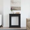 vidaXL Fireplace Surround Black Oak 75x20x87,5 cm Engineered Wood