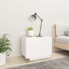 vidaXL Bedside Cabinet White Engineered Wood Medium Bedside Cabinet
