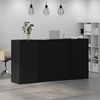 vidaXL Reception Desk Black Oak Engineered Wood 78.7 x 19.7 x 40.7 in