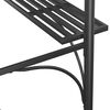 vidaXL Bbq Gazebo Anthracite Steel, PC board 86.6 x 45.3 x 90.6 in Hooks
