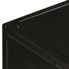 vidaXL TV Cabinet Black, Brown Rough Mango Wood, Iron, MDF Medium