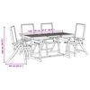 vidaXL Garden Dining Set Taupe and natural wood