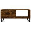 vidaXL Coffee Table Smoked Oak Engineered Wood, Metal 35.4x19.7x14.4 in