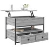 vidaXL Coffee Table Gray Sonoma 27.6"x19.7"x19.7" Engineered Wood and Metal