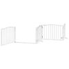 vidaXL Dog Gate Set of 4 White Poplar Wood 126.0 in Total Length