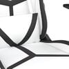 vidaXL Gaming Chair White and Black Faux Leather, Metal, Plywood Large