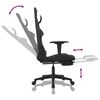 vidaXL Gaming Chair Black and white Polyester, metal, plywood, foam Medium