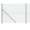 vidaXL Chain Link Fence with Flange Green 7.2x82.0'