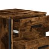 vidaXL Bedside Cabinet Set of 2 Smoked Oak Engineered wood, Metal