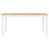 vidaXL Dining Table White Solid pine wood 63.0 in x 31.5 in x 29.5 in
