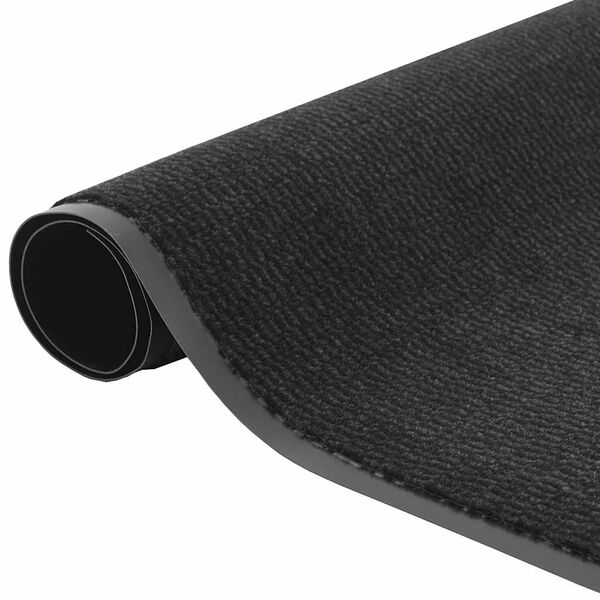 vidaXL Doormat Black Polypropylene and PVC 35.4 x 47.2 in Non-slip
