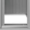 vidaXL Garden Shed Grey Galvanized Steel 49.6 x 38.4 x 69.7 in