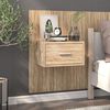 vidaXL Wall-mounted Bedside Cabinet Sonoma Oak Engineered Wood Medium