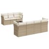 vidaXL Garden Sofa Set Beige, Cream white