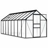 vidaXL Greenhouse Anthracite with clear panels Aluminum, Polycarbonate