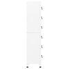 vidaXL Locker Cabinet White Steel 15.0 x 15.7 x 70.9 in Locker Cabinet