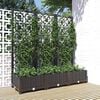 vidaXL Garden Planter Black Polypropylene Large Planters