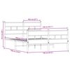 vidaXL Bed Frame Black, Sonoma oak Iron, Engineered wood Double