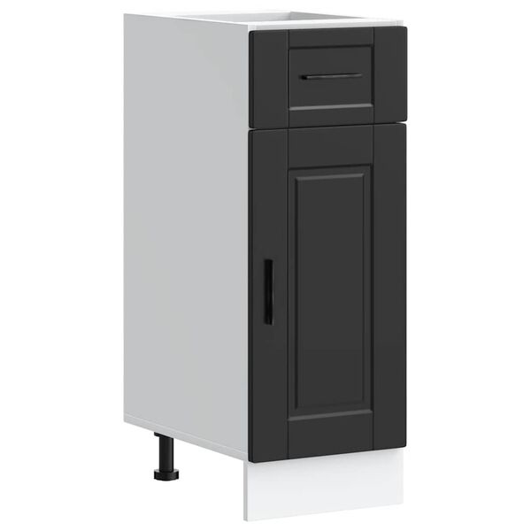 vidaXL Kitchen Base Cabinet Black Engineered Wood Standard